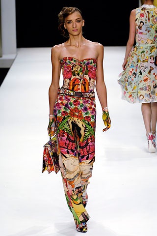 multi-colored printed maxi dress