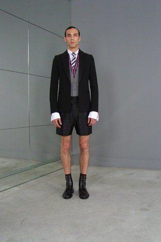 black tailored blazer with shorts