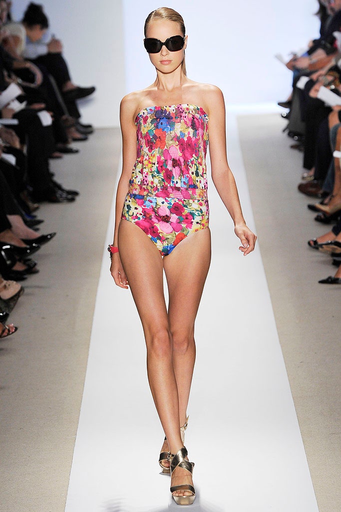 multi-colored floral bikini