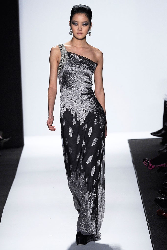 black and silver embroidered gown