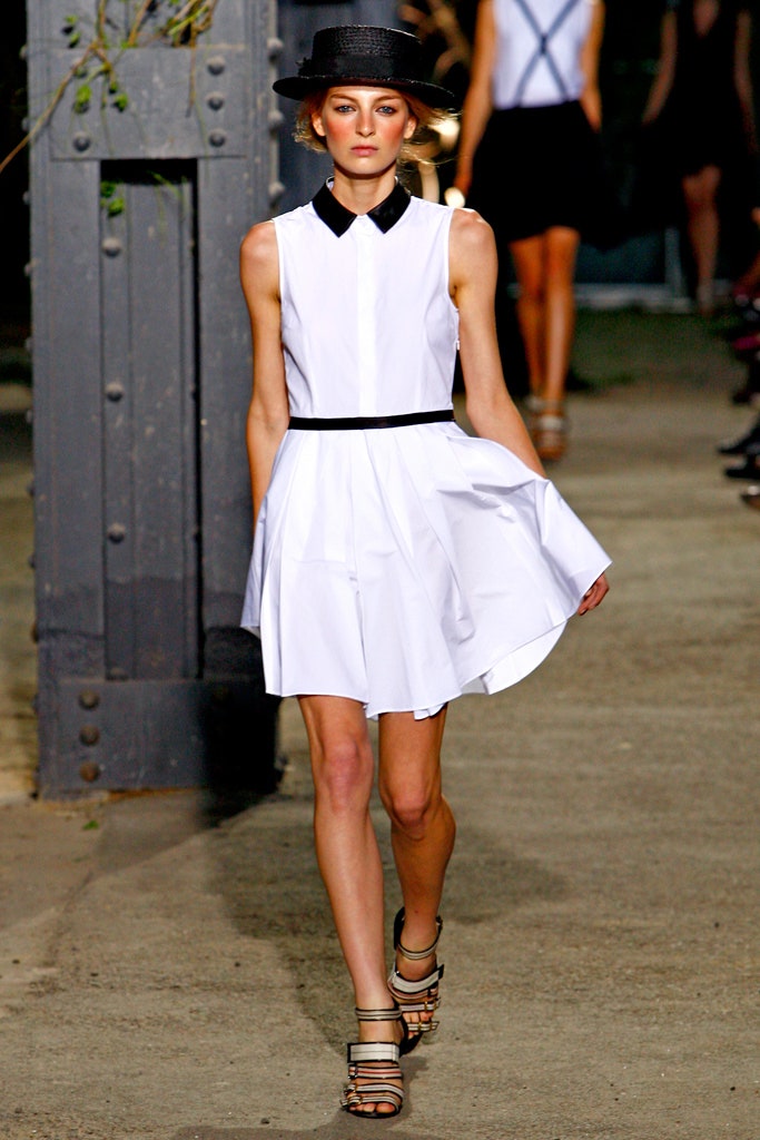 white collared mini dress