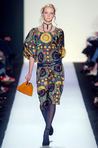 multi-colored printed midi dress