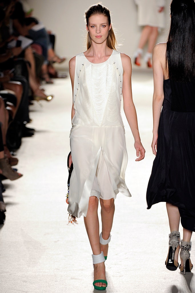 white silk sleeveless dress