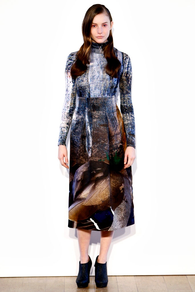 multi-colored silk fitted dress