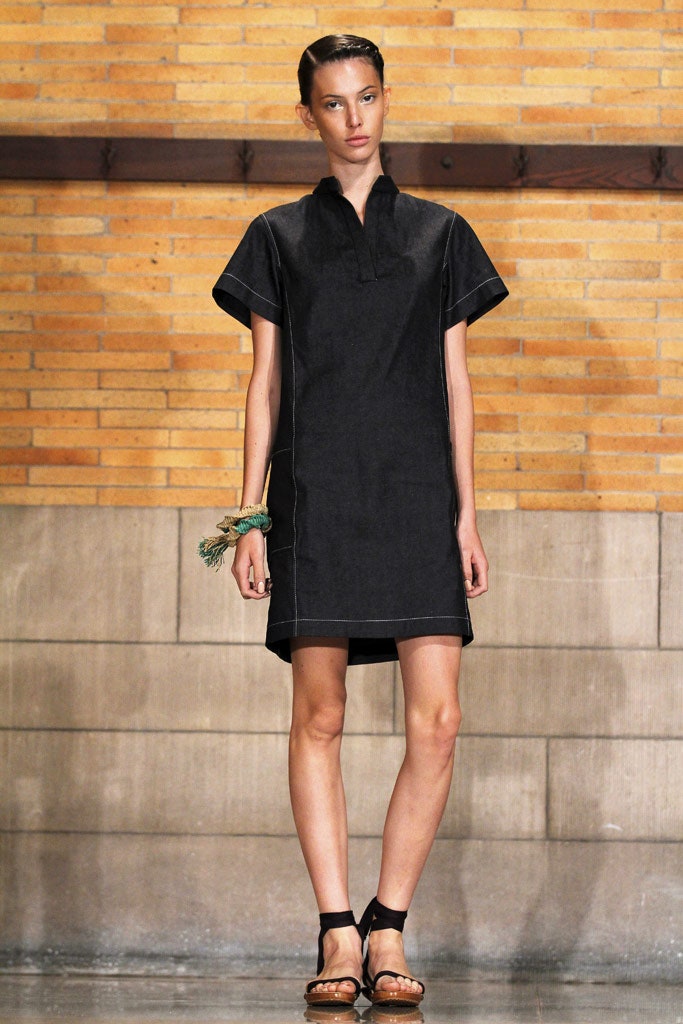 black short-sleeve mini dress