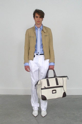 beige cotton long-sleeve collared fitted zippered jacket