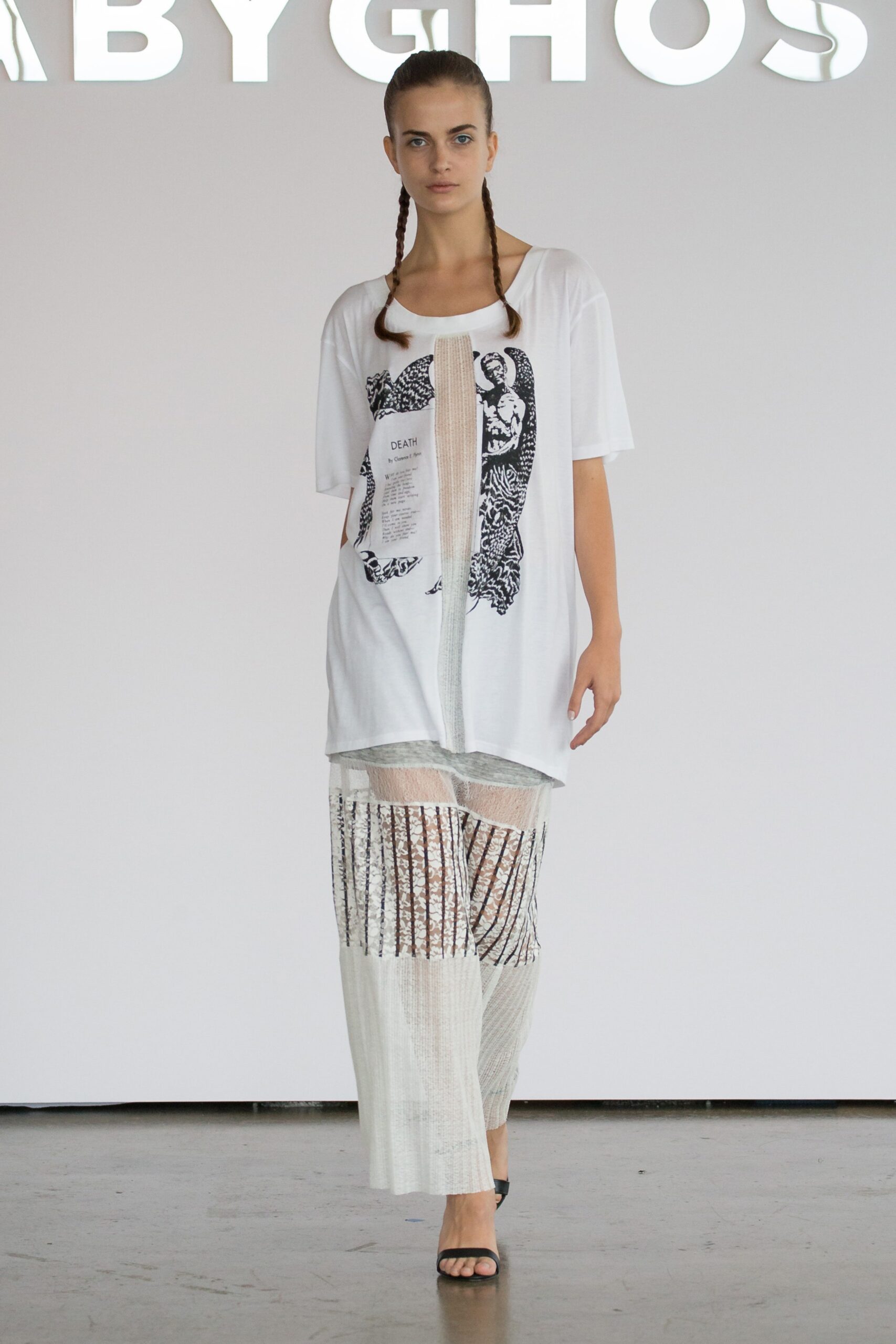 white mesh asymmetric fitted layered sheer skirt