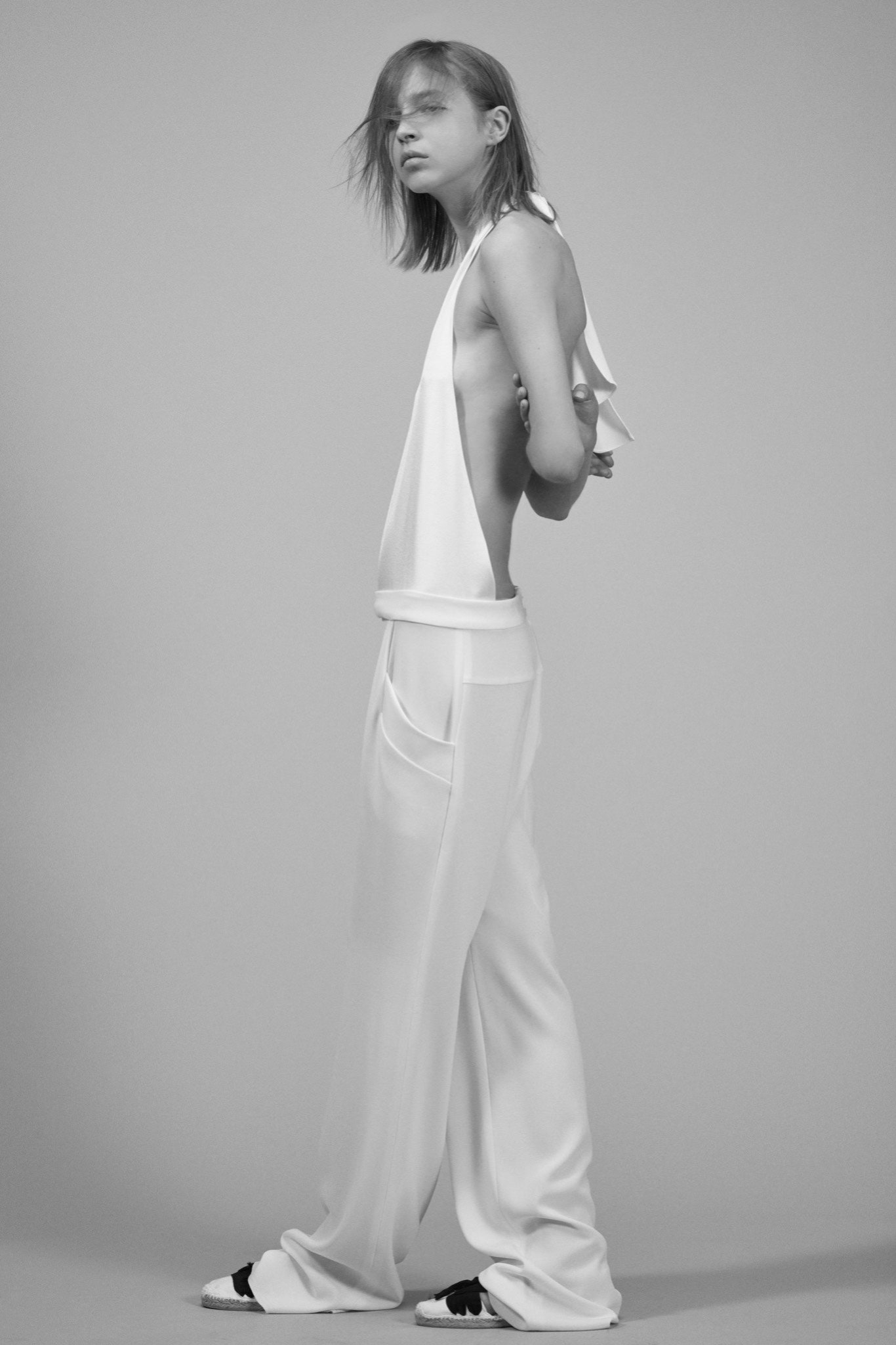white silk fitted jumpsuit
