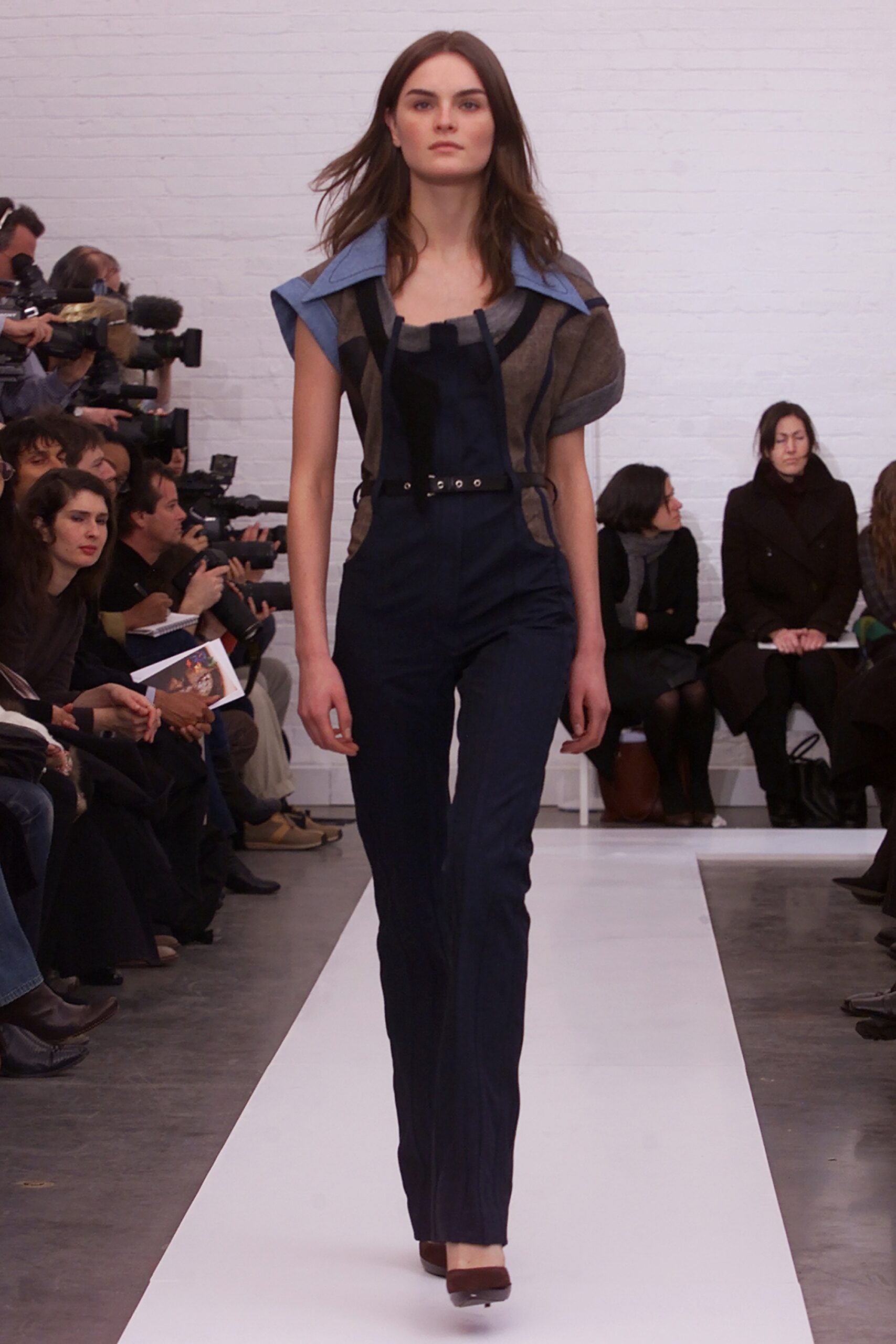 blue fitted sleeveless jumpsuit