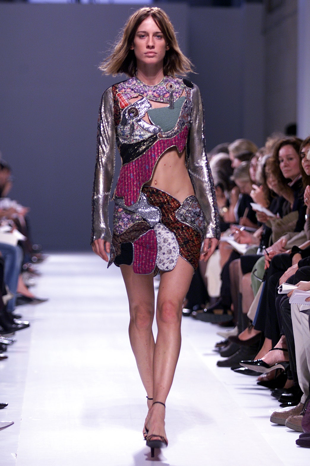 multi-colored fitted dress