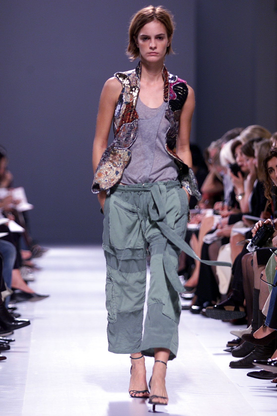 multi-colored embroidered vest