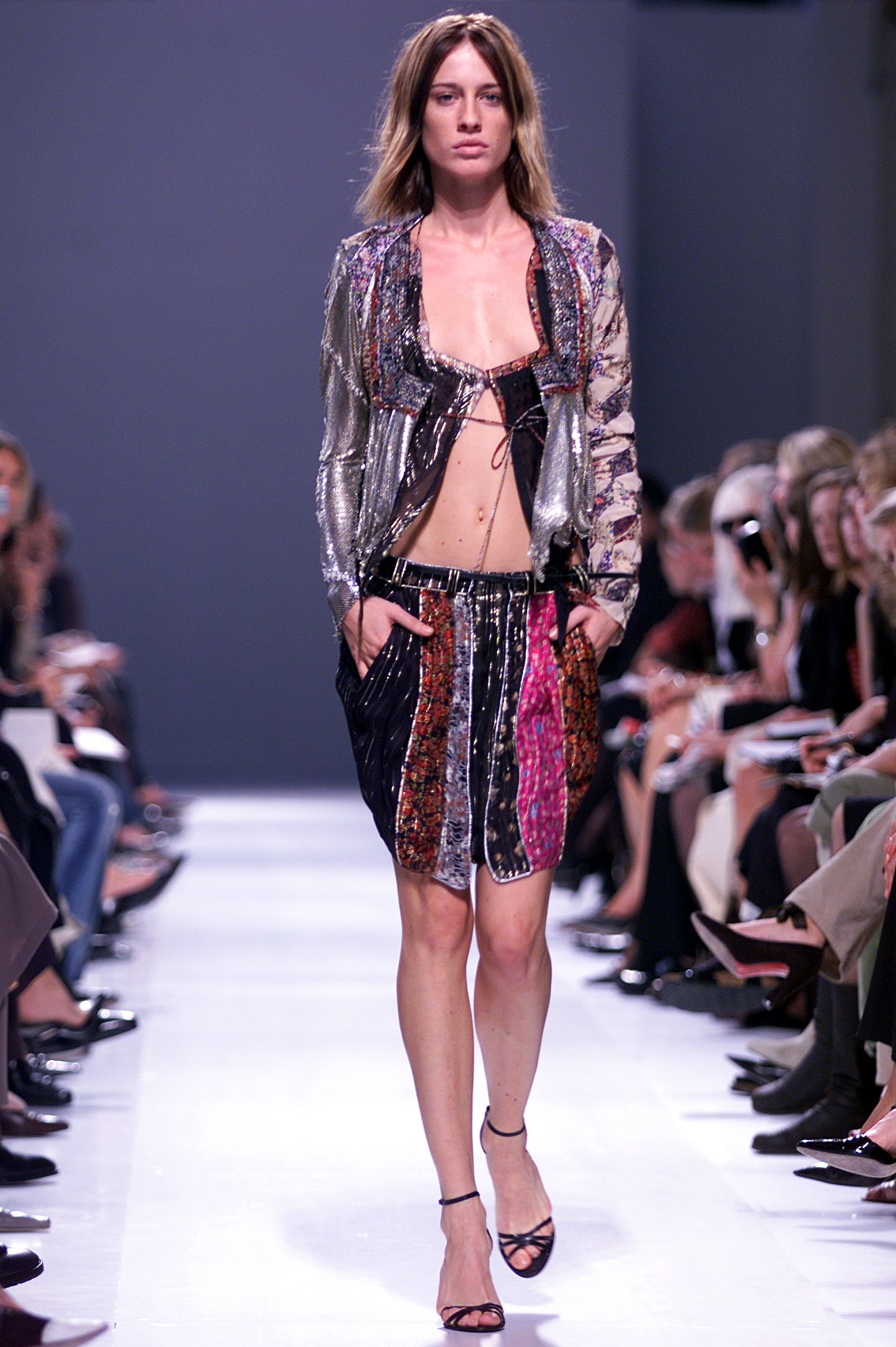 multi-colored silk jacket and top