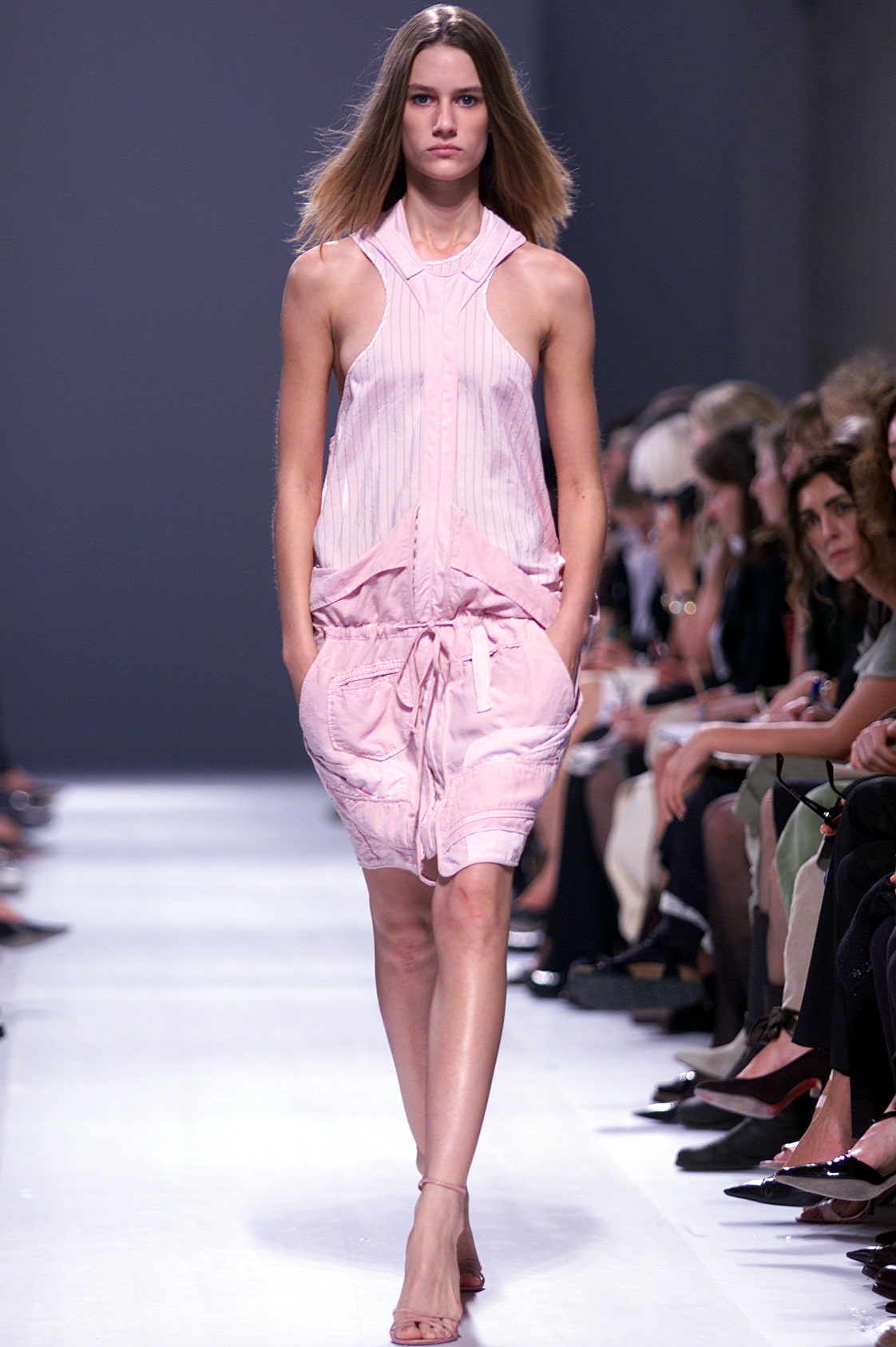 pink relaxed sleeveless dress