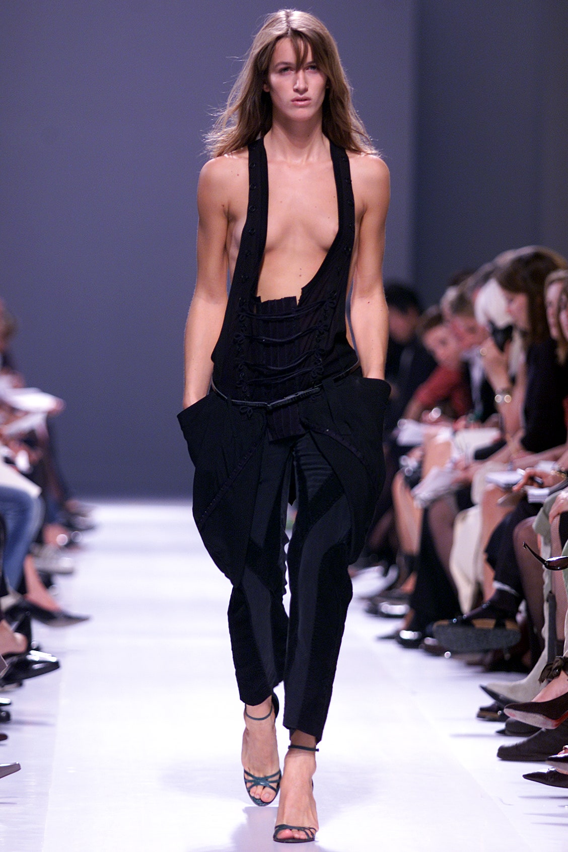 black fitted jumpsuit with pockets