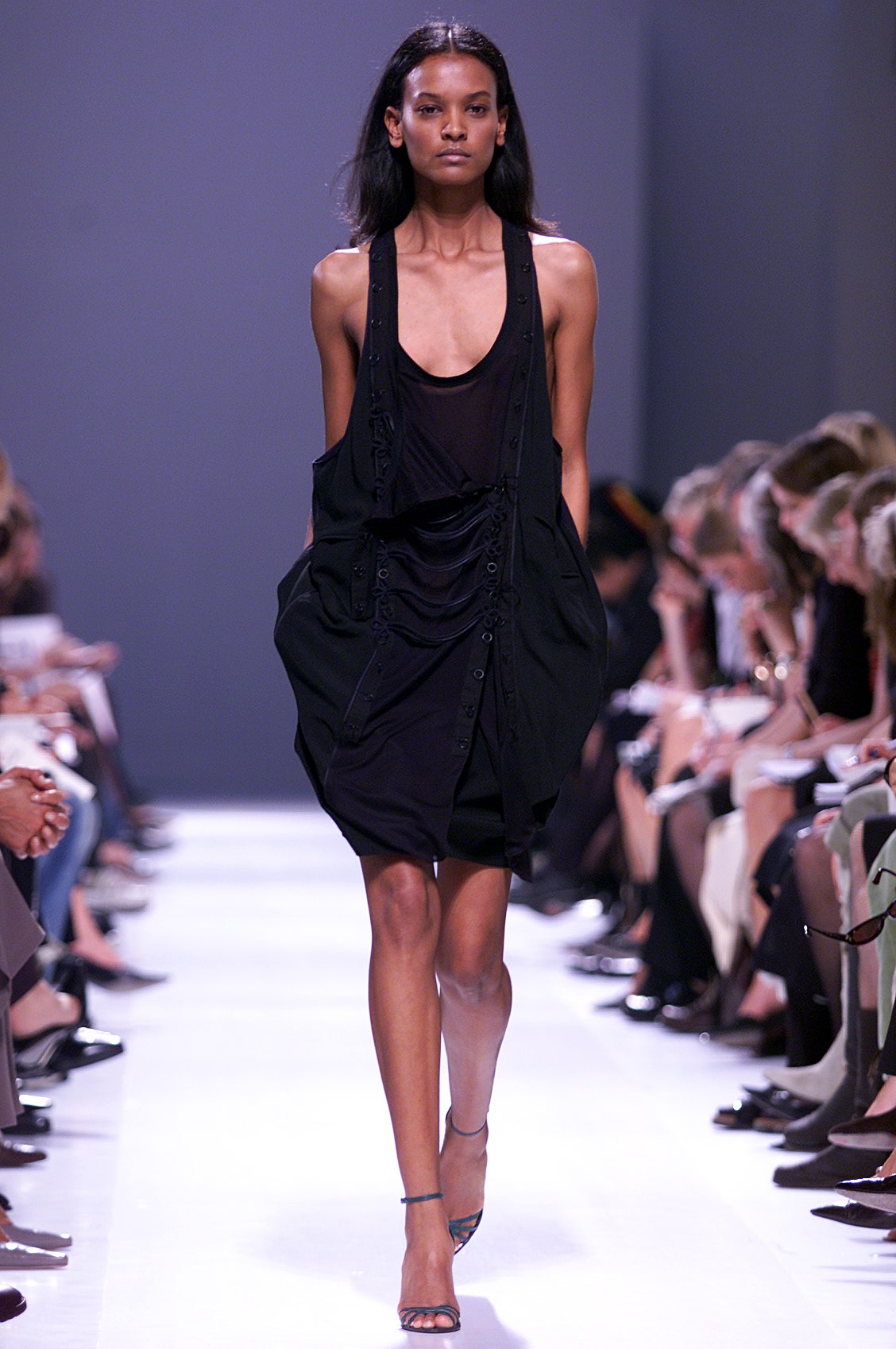 black relaxed sleeveless dress