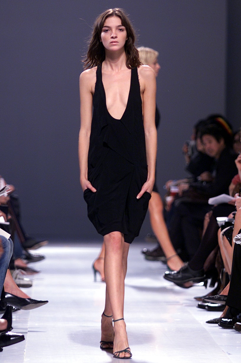 black silk sleeveless mini dress