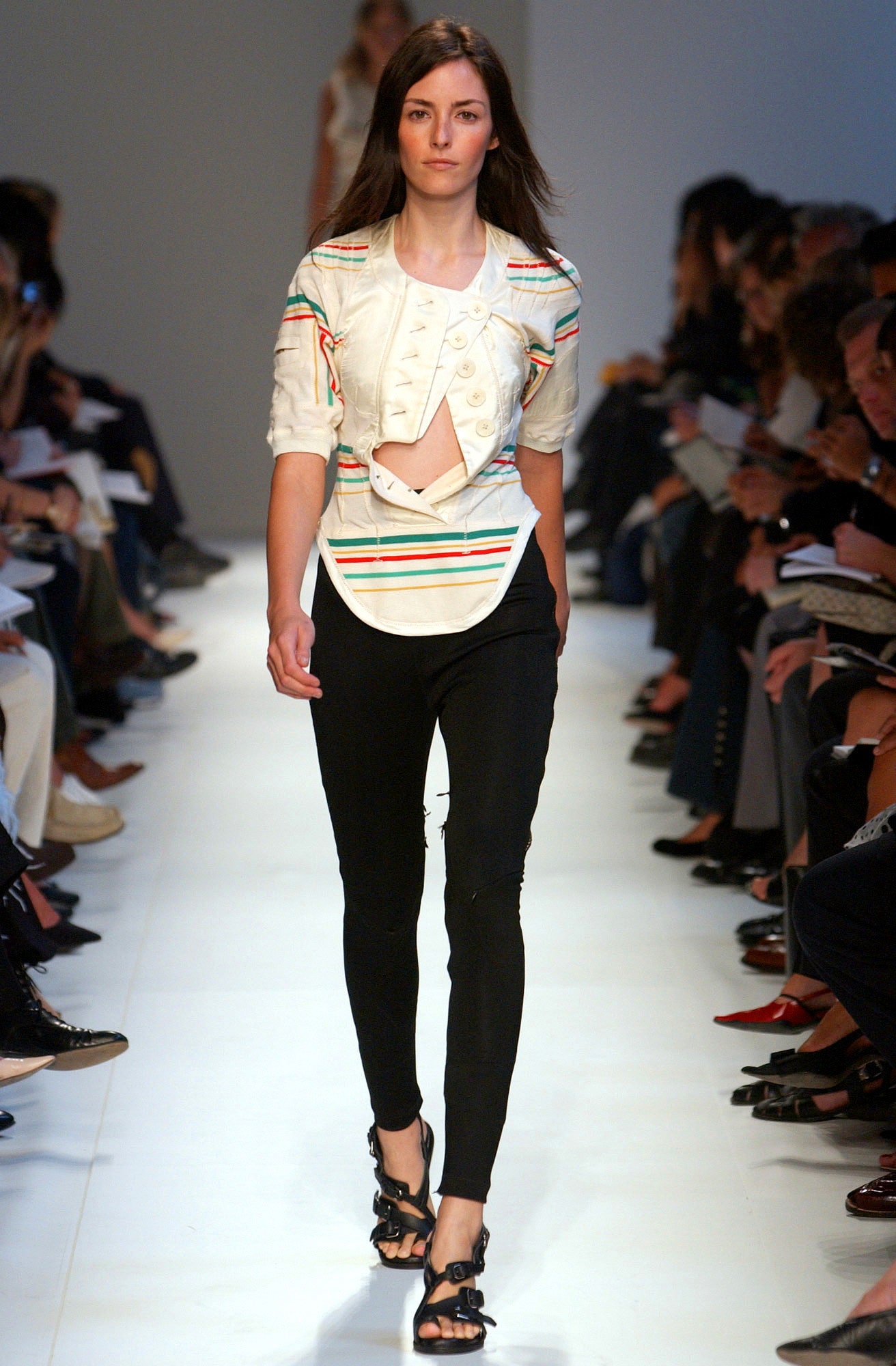 fitted white top with cutout