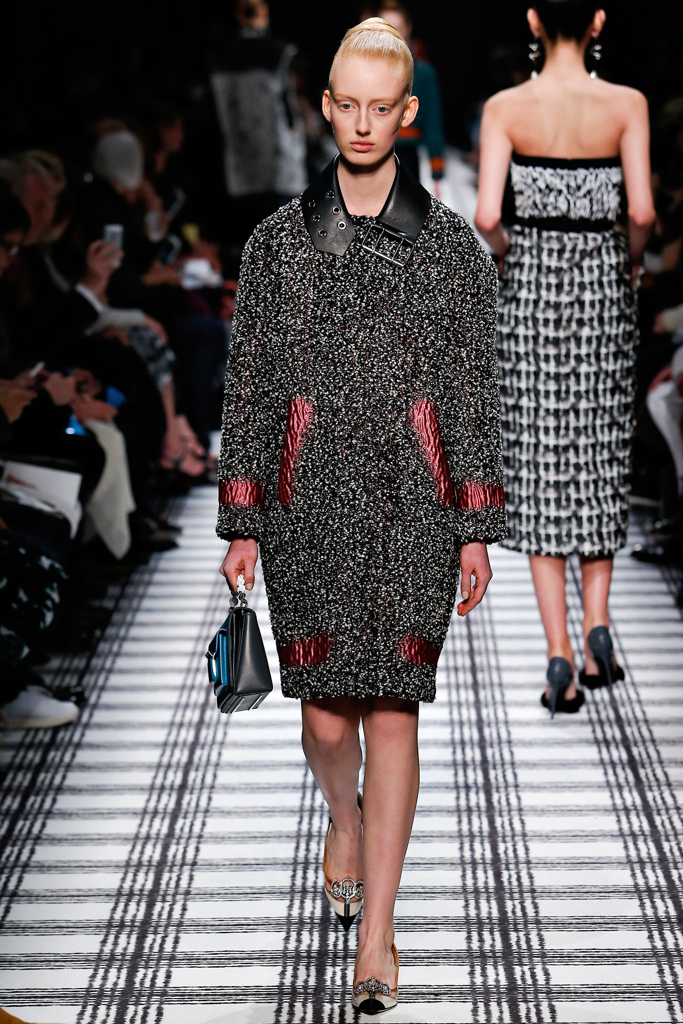 relaxed black wool coat