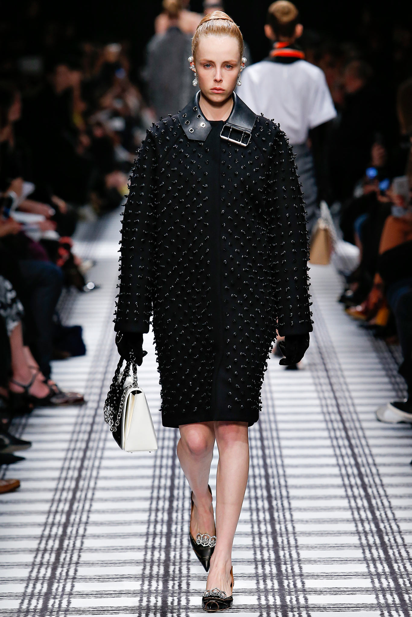 black wool relaxed coat