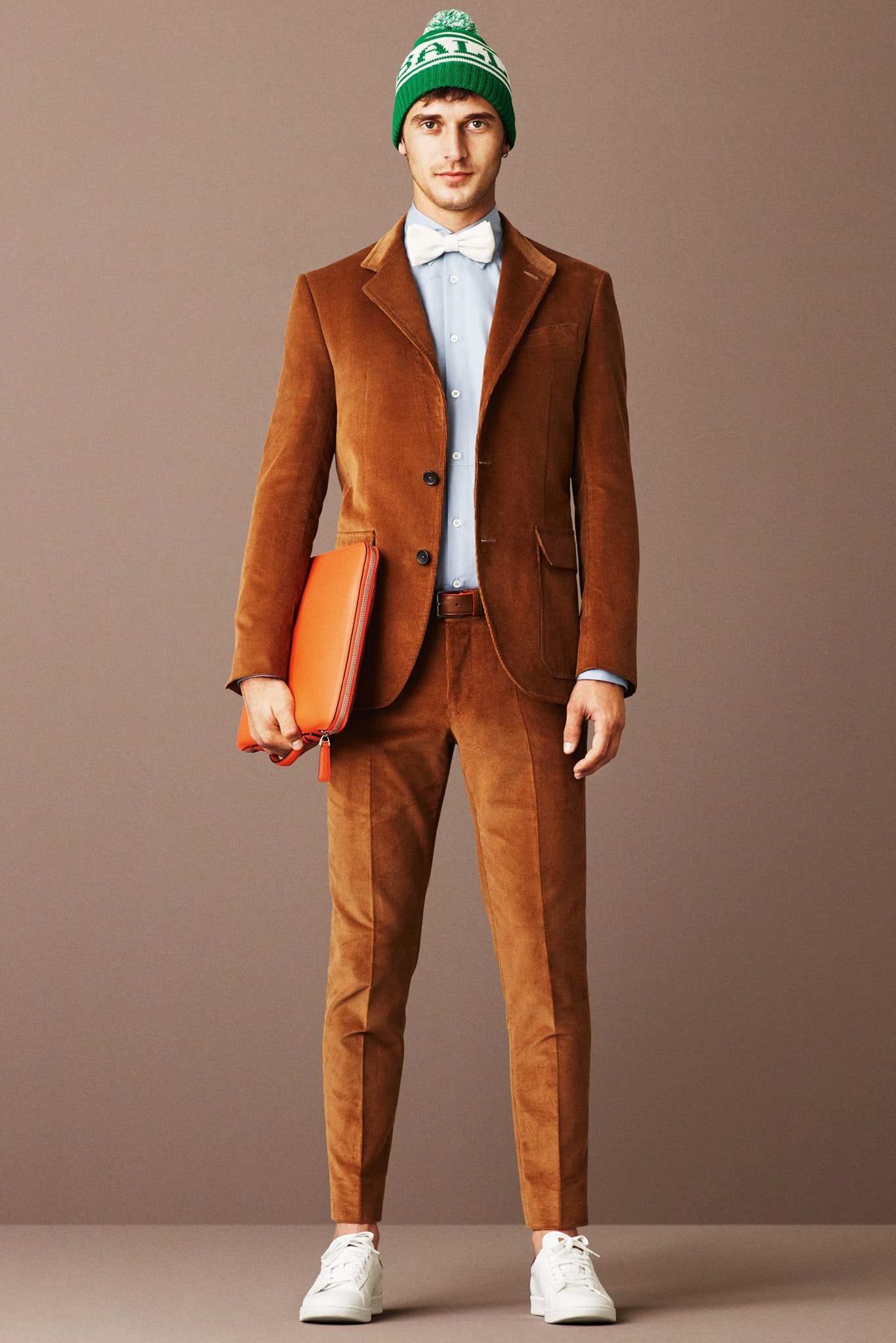 brown velvet tailored suit