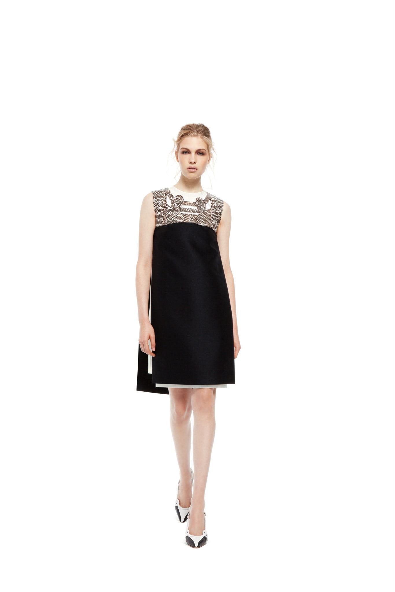 black silk sleeveless mini dress