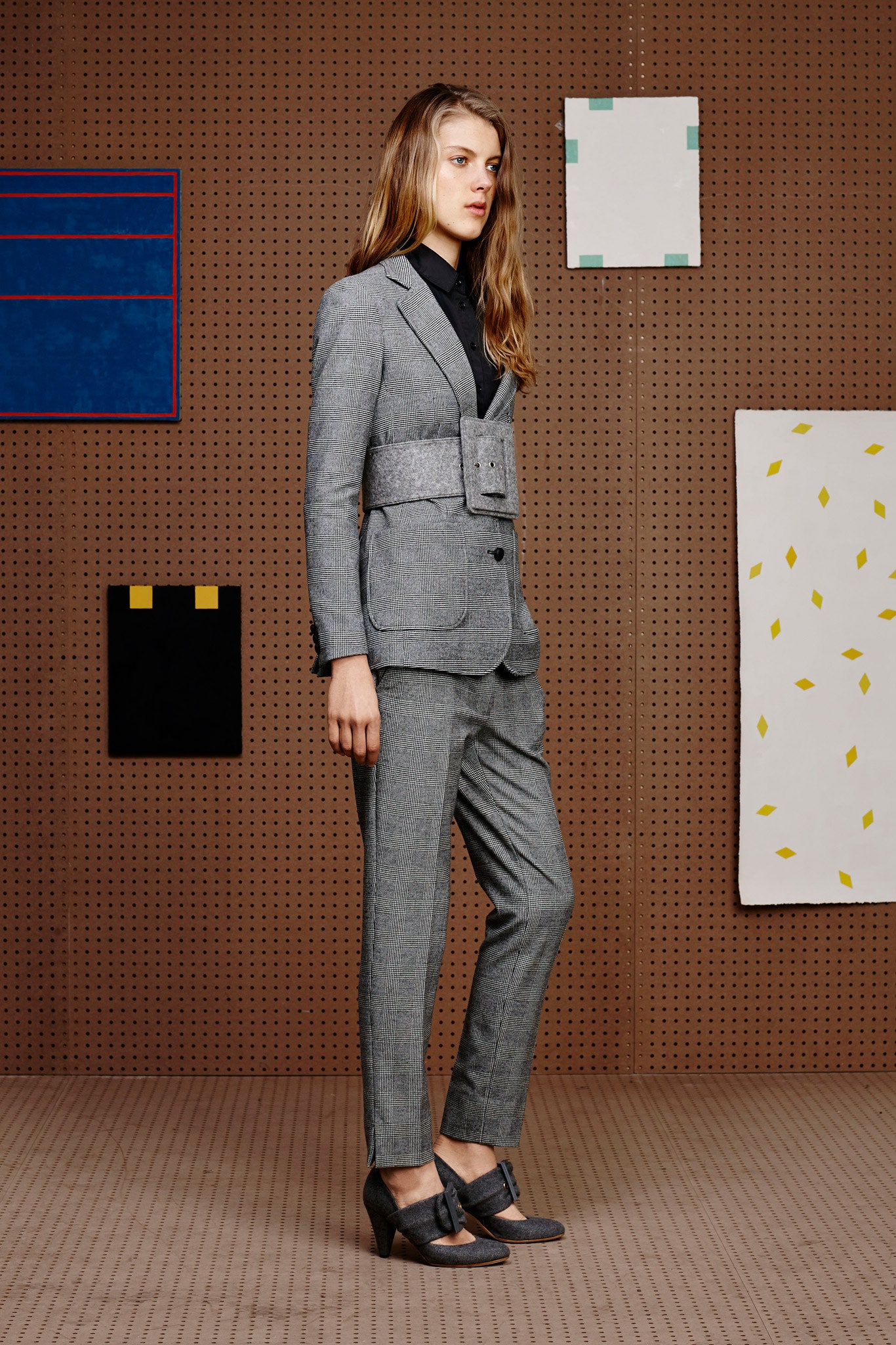 gray tailored wool suit