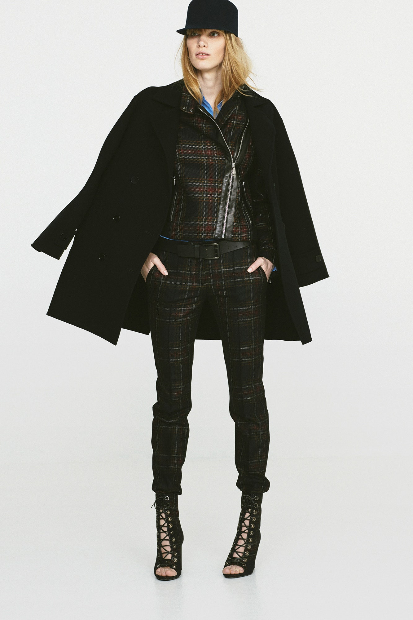 black coat and jacket ensemble