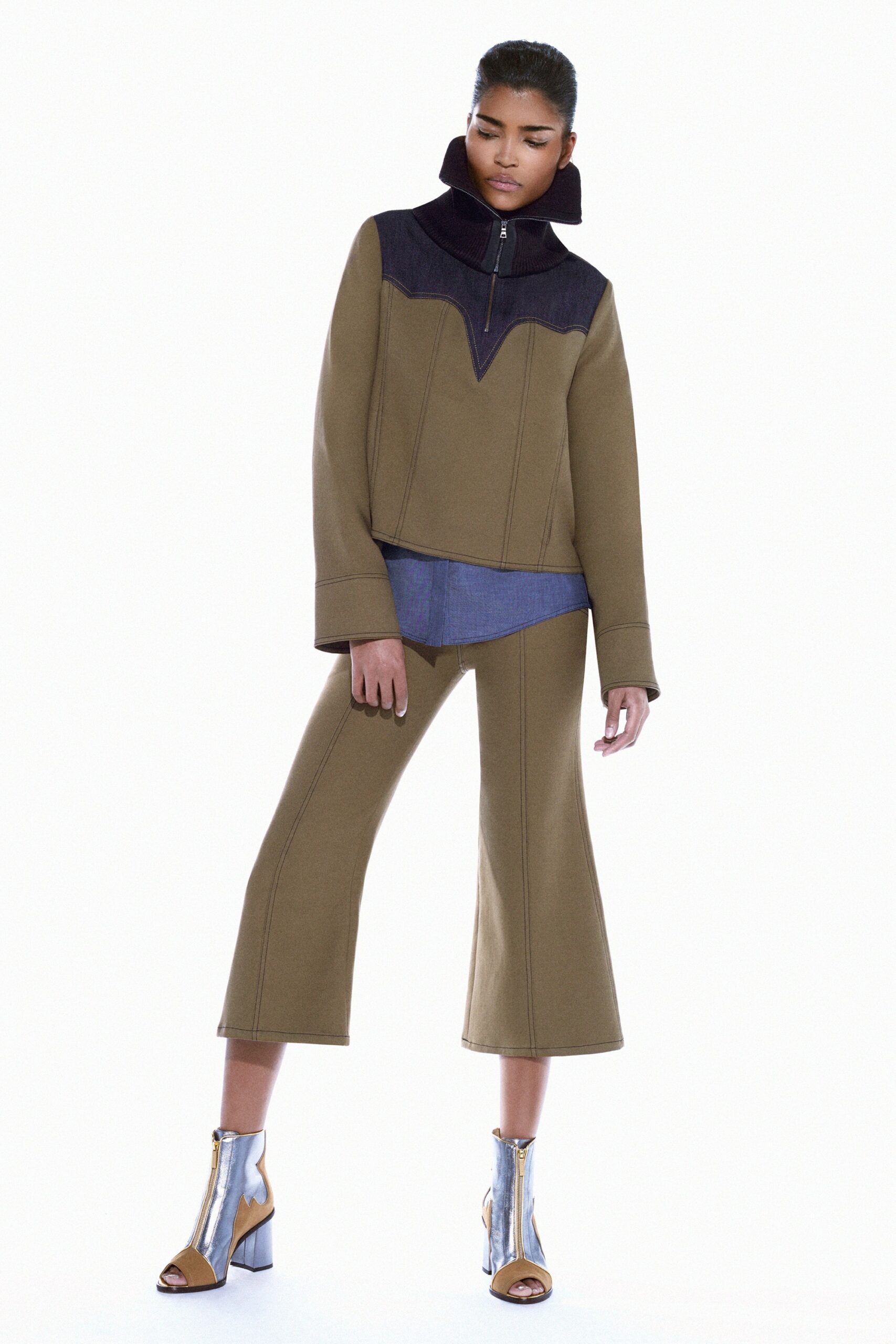 brown relaxed jacket and pants