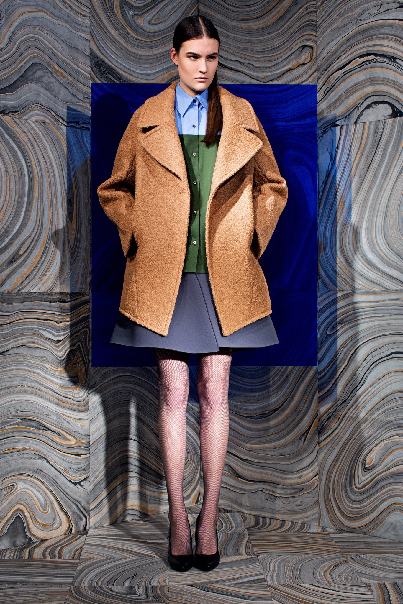 tan oversized wool coat
