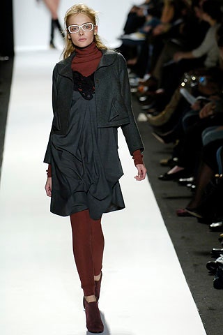 gray relaxed midi dress with black jacket