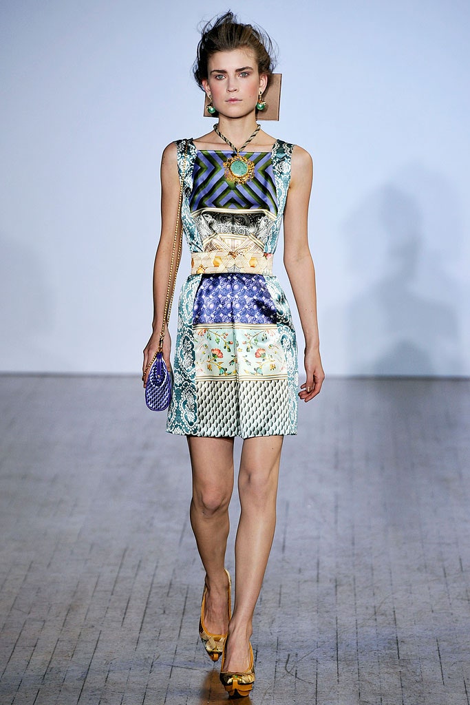 colorful printed mini dress