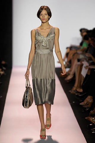 gray silk sleeveless dress
