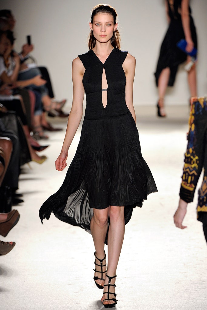 black silk sleeveless dress