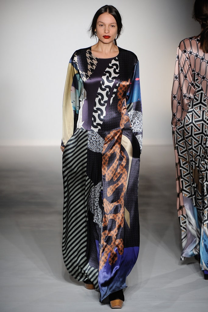 multi-colored relaxed silk dress