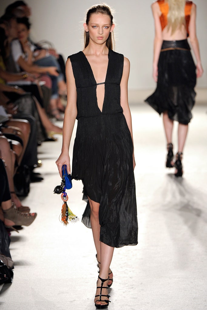 black silk sleeveless dress