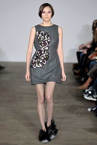 gray unknown sleeveless high-neck embroidered abstract mini mini-dress