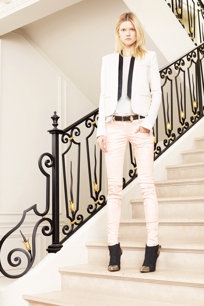 pink fitted pants