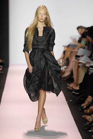 black silk belted midi dress