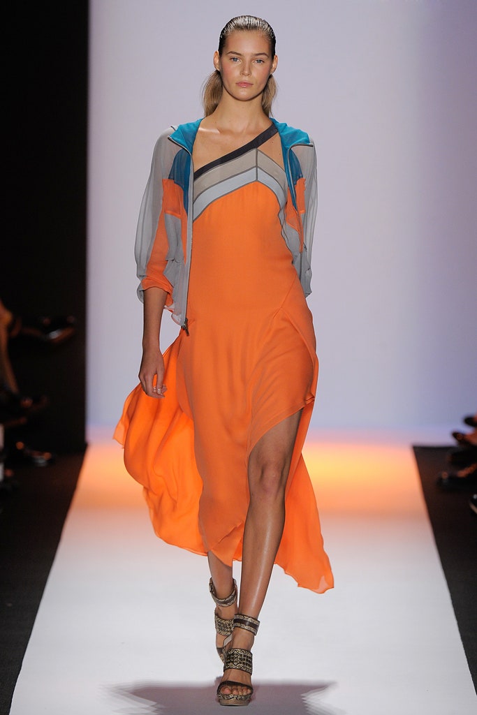 orange silk midi dress with jacket