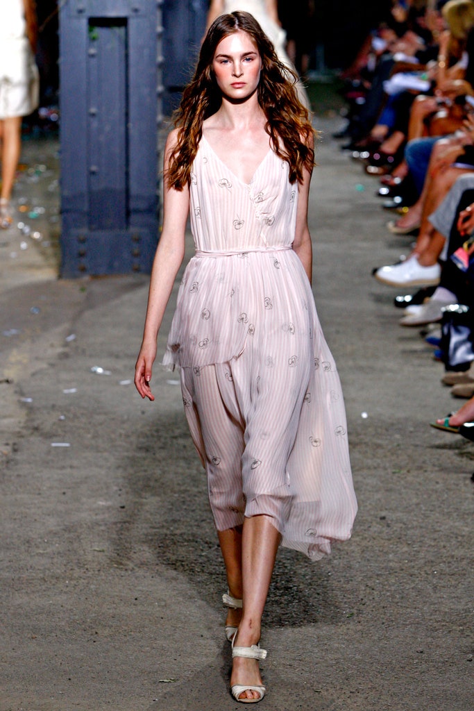 pink silk sleeveless dress