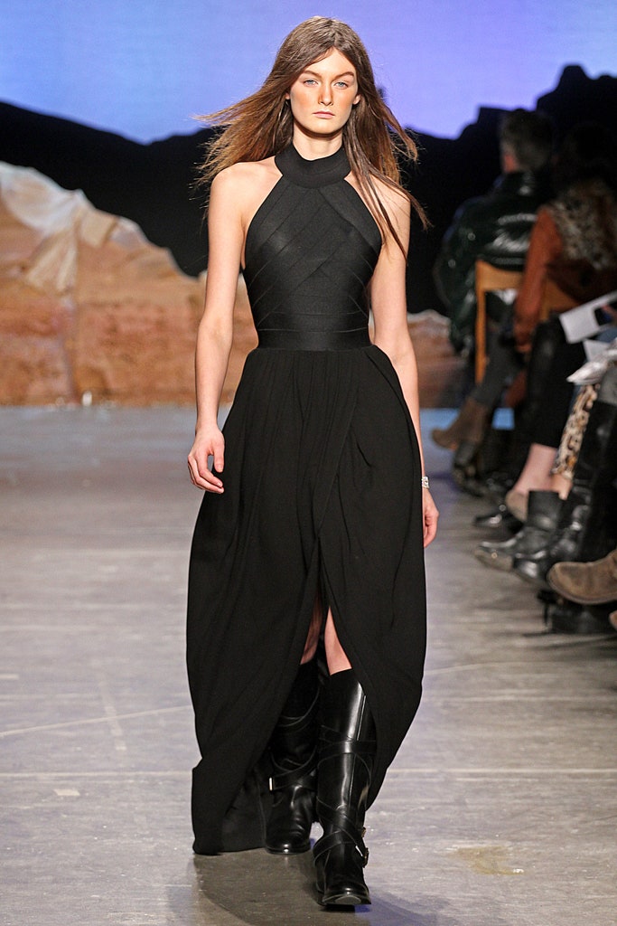 black silk draped maxi dress