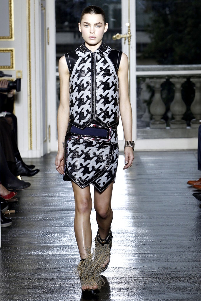 black and white printed mini dress
