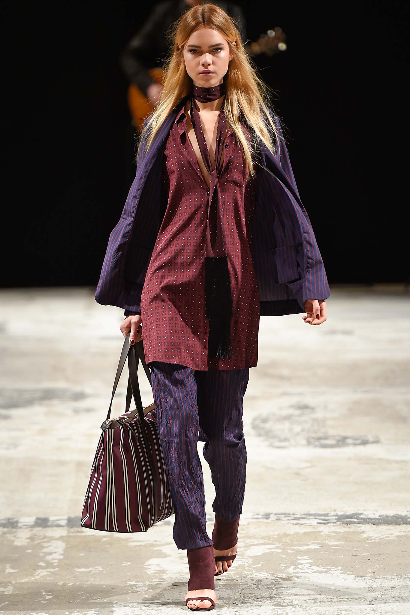 red and purple printed mini dress