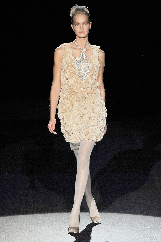 beige embellished sleeveless dress