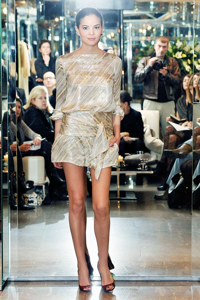 gold silk fitted mini dress