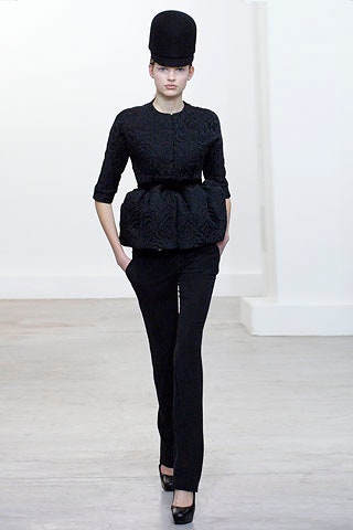 black silk blouse tailored pants