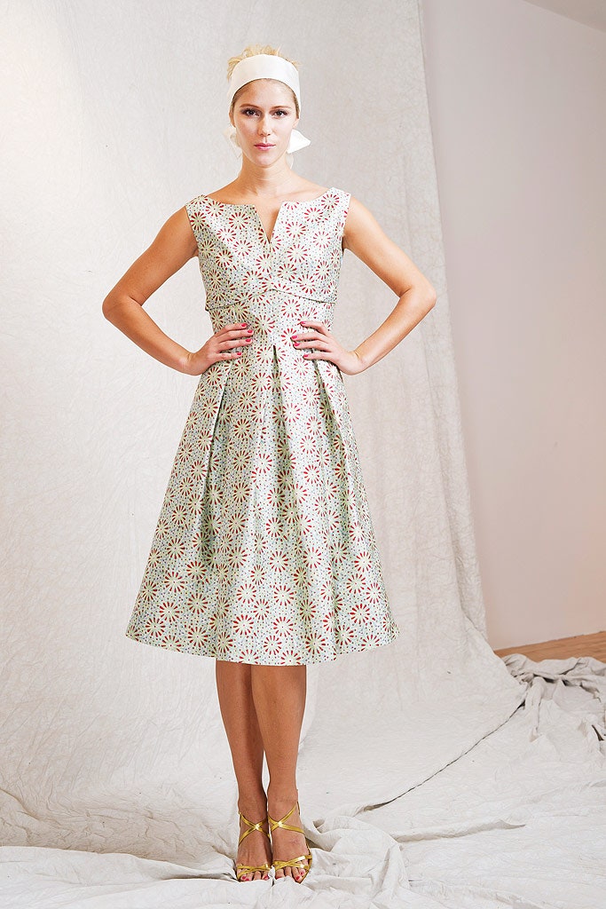 white floral midi dress