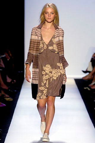 floral mini dress with checked jacket