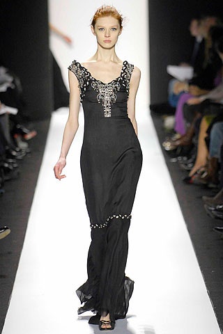 black silk sleeveless gown