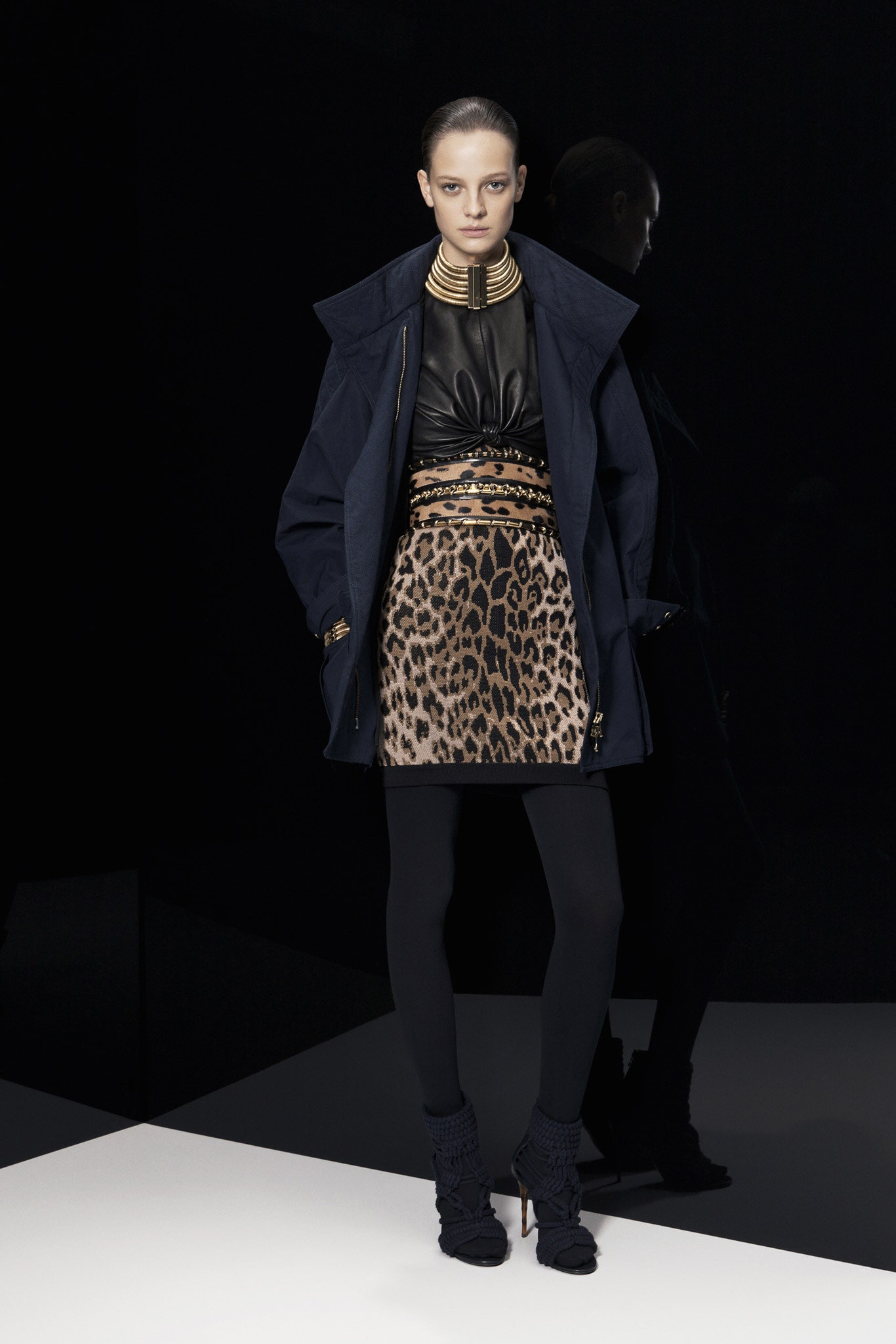 black and beige fashion ensemble